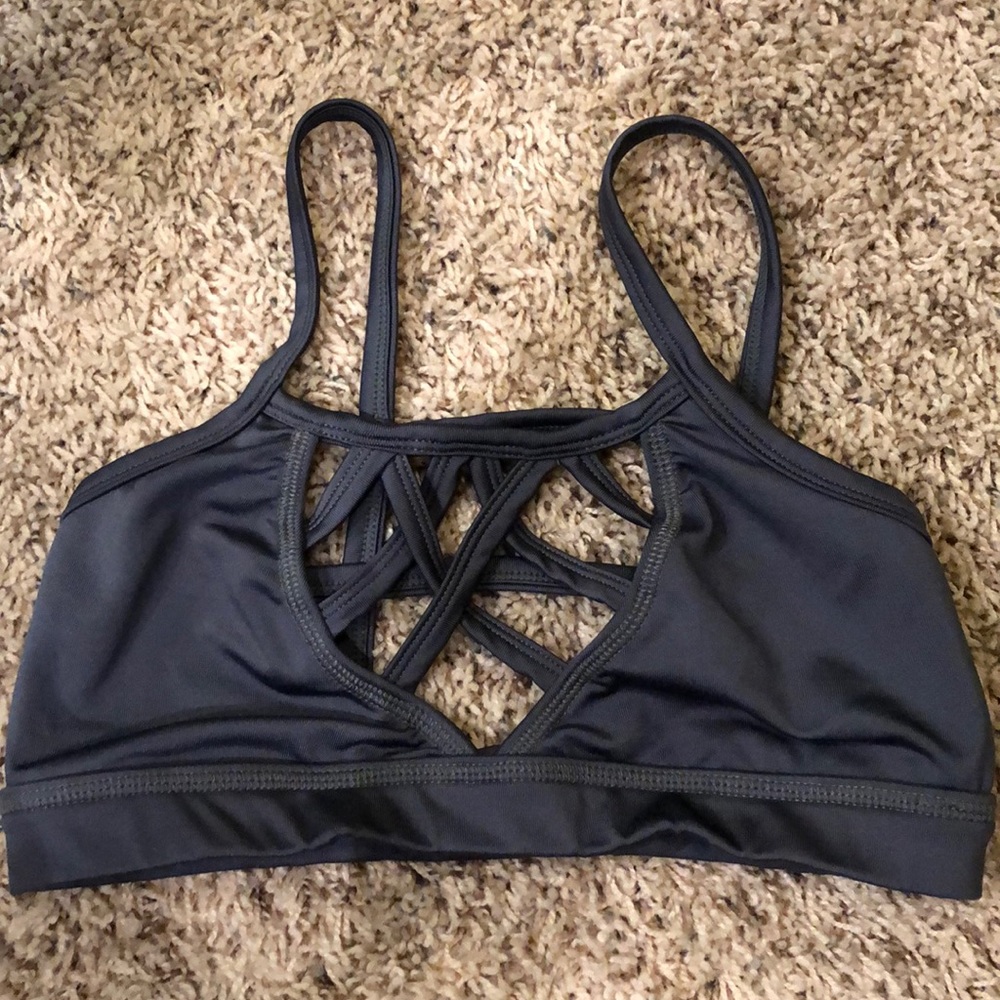 Grey swimsuit top